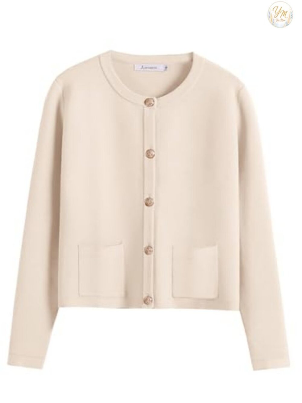 Cropped Striped Button Down Cardigan Long Sleeve Fall Fashion Top